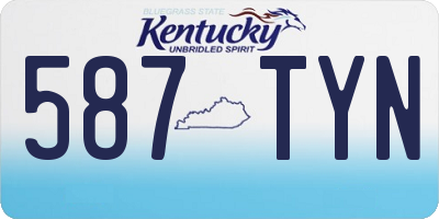 KY license plate 587TYN