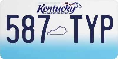 KY license plate 587TYP