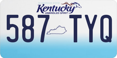 KY license plate 587TYQ