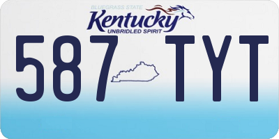KY license plate 587TYT
