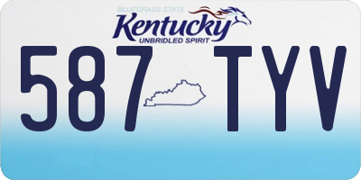 KY license plate 587TYV
