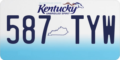 KY license plate 587TYW