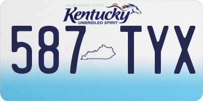 KY license plate 587TYX