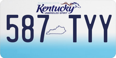 KY license plate 587TYY