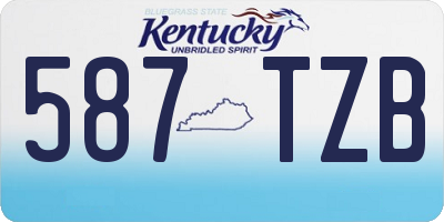 KY license plate 587TZB