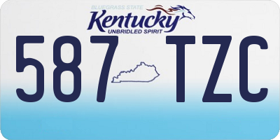 KY license plate 587TZC