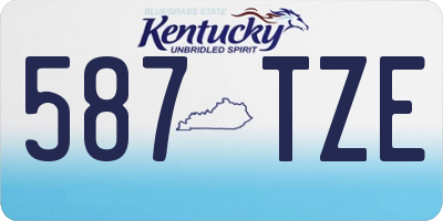 KY license plate 587TZE