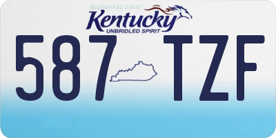 KY license plate 587TZF
