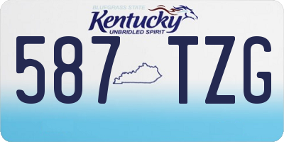KY license plate 587TZG
