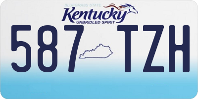 KY license plate 587TZH