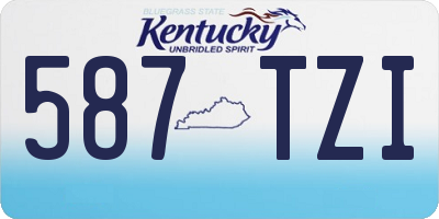 KY license plate 587TZI