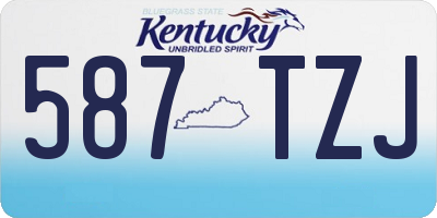 KY license plate 587TZJ