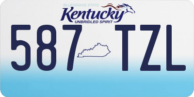 KY license plate 587TZL