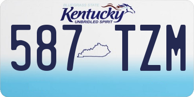 KY license plate 587TZM
