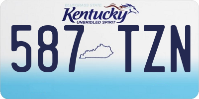 KY license plate 587TZN