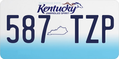 KY license plate 587TZP