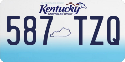 KY license plate 587TZQ