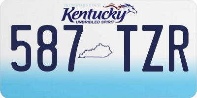 KY license plate 587TZR