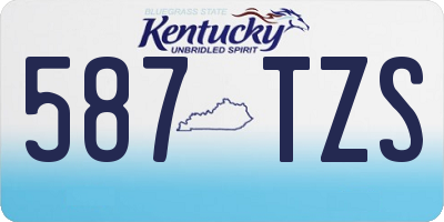 KY license plate 587TZS