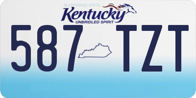 KY license plate 587TZT