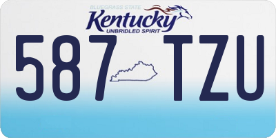 KY license plate 587TZU