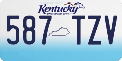 KY license plate 587TZV
