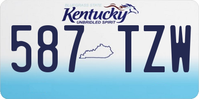 KY license plate 587TZW
