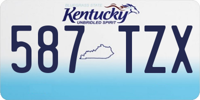 KY license plate 587TZX