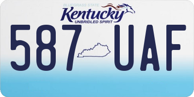 KY license plate 587UAF