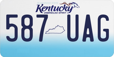 KY license plate 587UAG