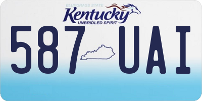 KY license plate 587UAI