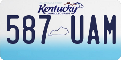 KY license plate 587UAM