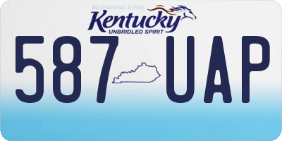KY license plate 587UAP