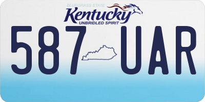 KY license plate 587UAR
