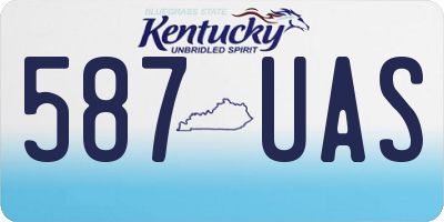 KY license plate 587UAS