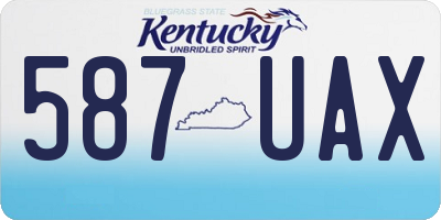 KY license plate 587UAX