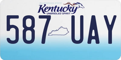 KY license plate 587UAY