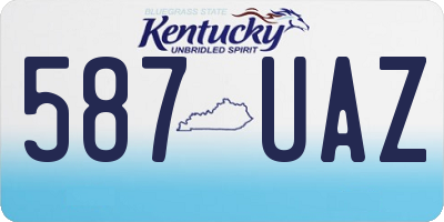 KY license plate 587UAZ