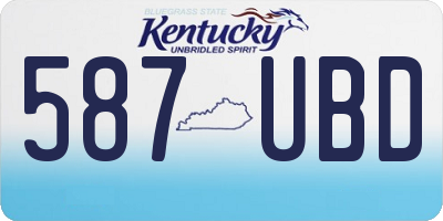 KY license plate 587UBD
