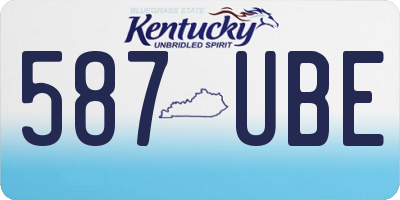 KY license plate 587UBE
