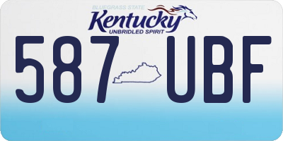 KY license plate 587UBF