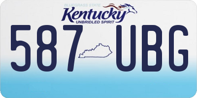 KY license plate 587UBG