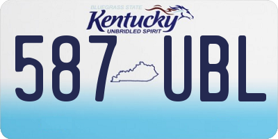KY license plate 587UBL