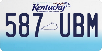 KY license plate 587UBM