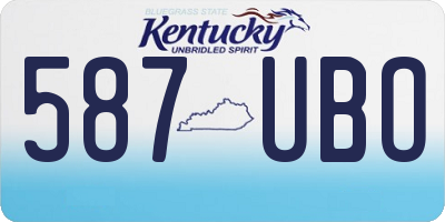 KY license plate 587UBO