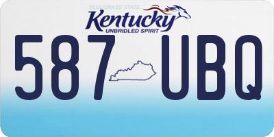 KY license plate 587UBQ