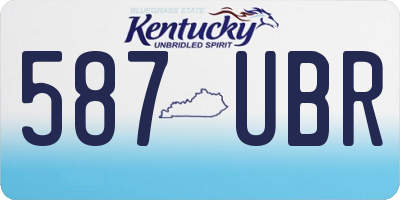 KY license plate 587UBR