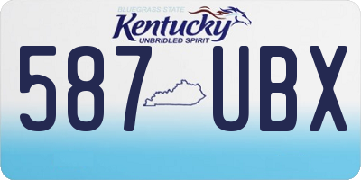 KY license plate 587UBX