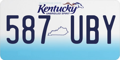 KY license plate 587UBY