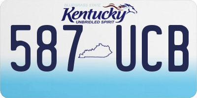 KY license plate 587UCB
